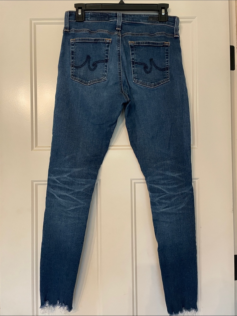 AG Adriano Goldschmied Women’s Cropped Slim Jeans in Dark Blue